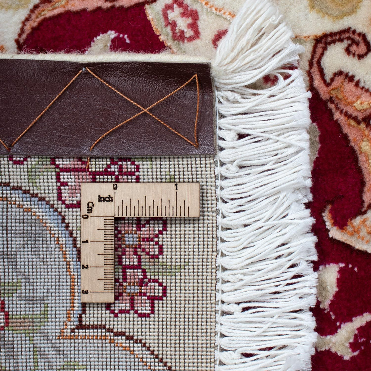 Persisk tæppe - Tabriz - Royal - 96 x 59 cm - mørkerød