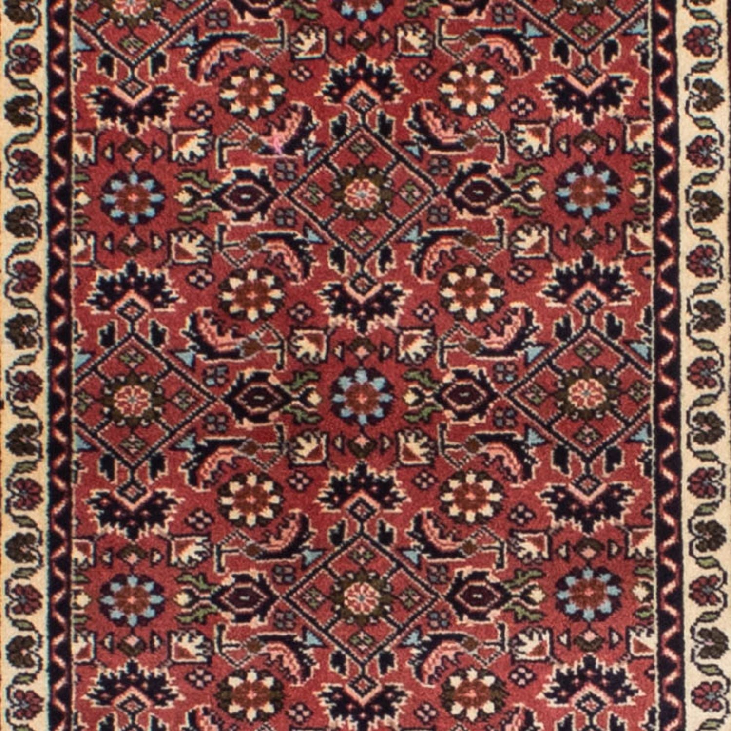 Løber Persisk tæppe - Bijar - 298 x 85 cm - mørkerød