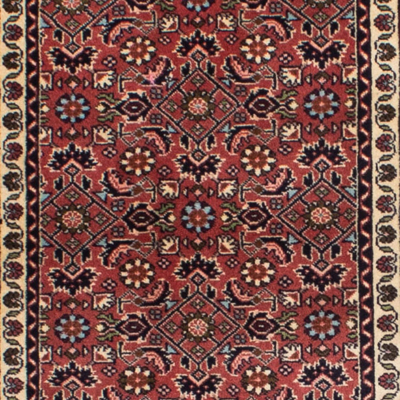 Løber Persisk tæppe - Bijar - 298 x 85 cm - mørkerød