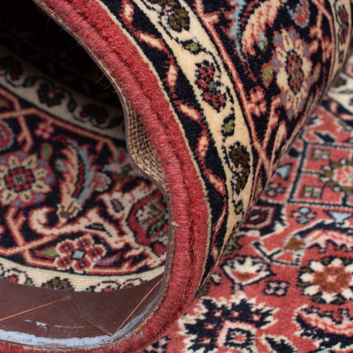 Løber Persisk tæppe - Bijar - 298 x 85 cm - mørkerød