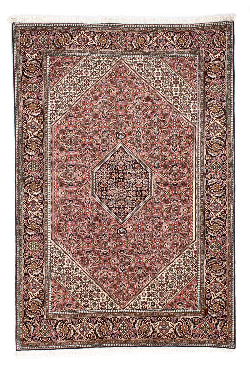 Persisk tæppe - Bijar - 250 x 168 cm - lysrød