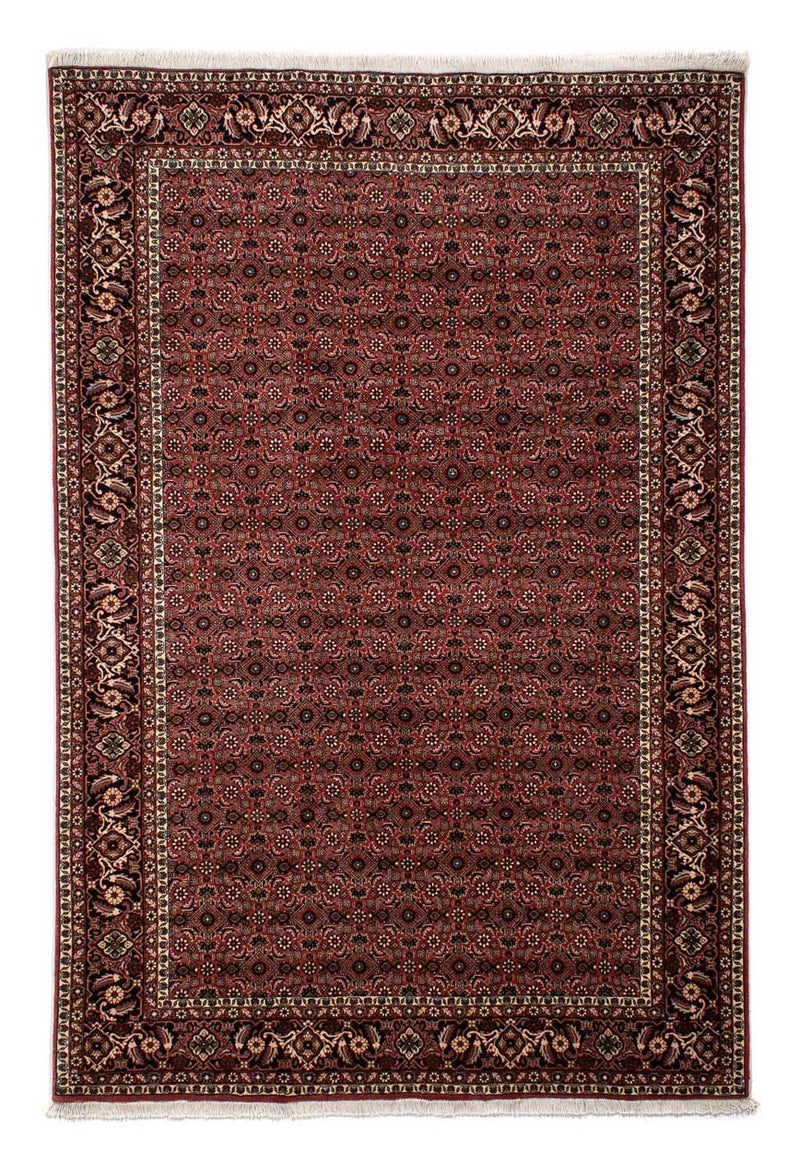 Persisk tæppe - Bijar - 295 x 196 cm - mørkerød