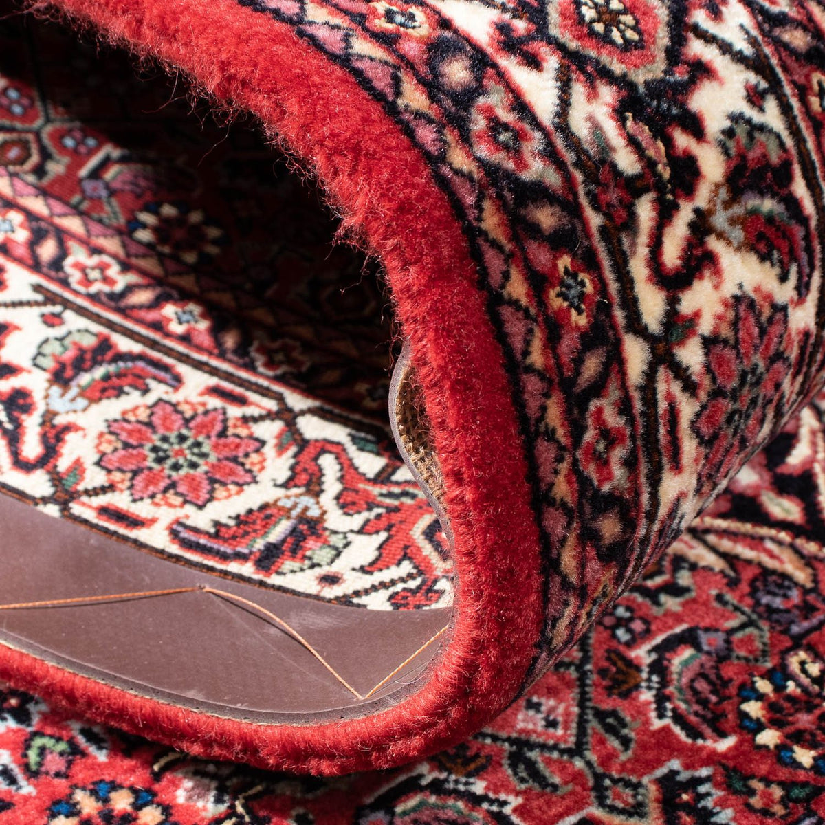 Løber Persisk tæppe - Bijar - 313 x 82 cm - mørkerød