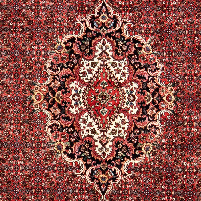 Persisk tæppe - Bijar - 233 x 168 cm - mørkerød