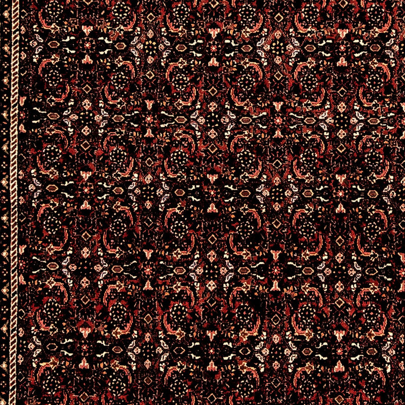 Løber Persisk tæppe - Bijar - 293 x 100 cm - mørkerød