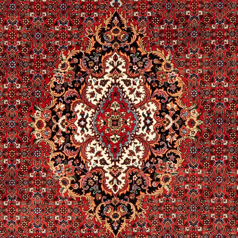 Persisk tæppe - Bijar - 242 x 168 cm - mørkerød