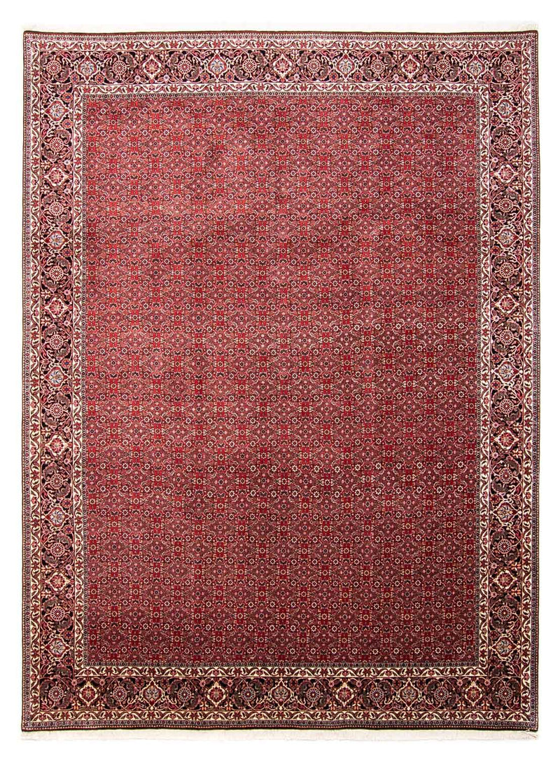 Persisk tæppe - Bijar - 340 x 255 cm - lysrød