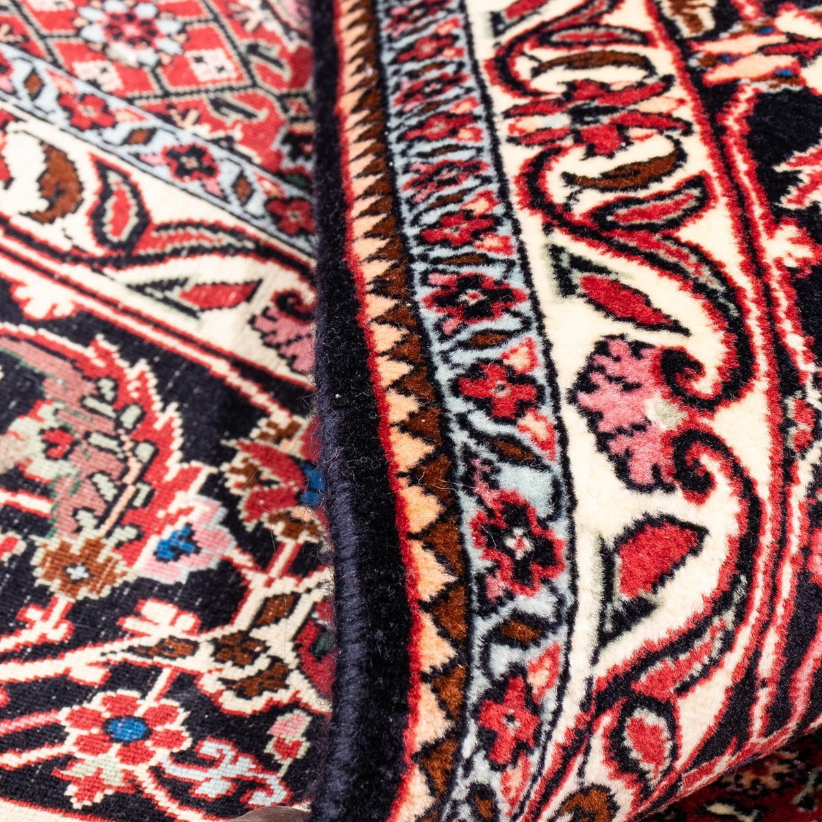 Persisk tæppe - Bijar - 340 x 255 cm - lysrød