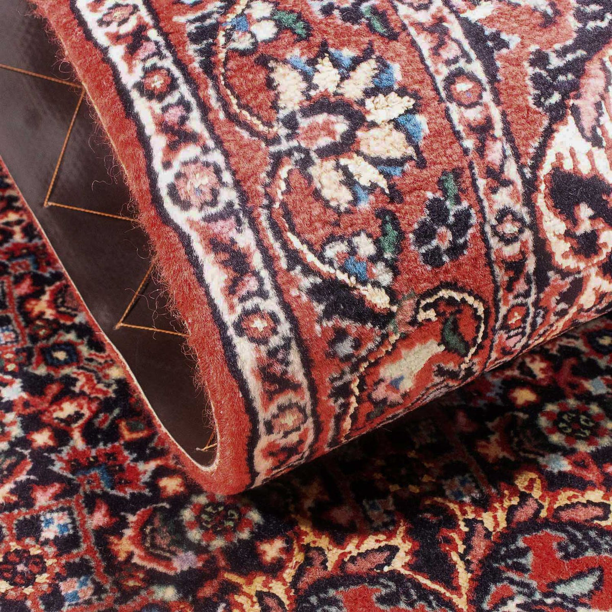 Persisk tæppe - Bijar - 141 x 70 cm - lysrød