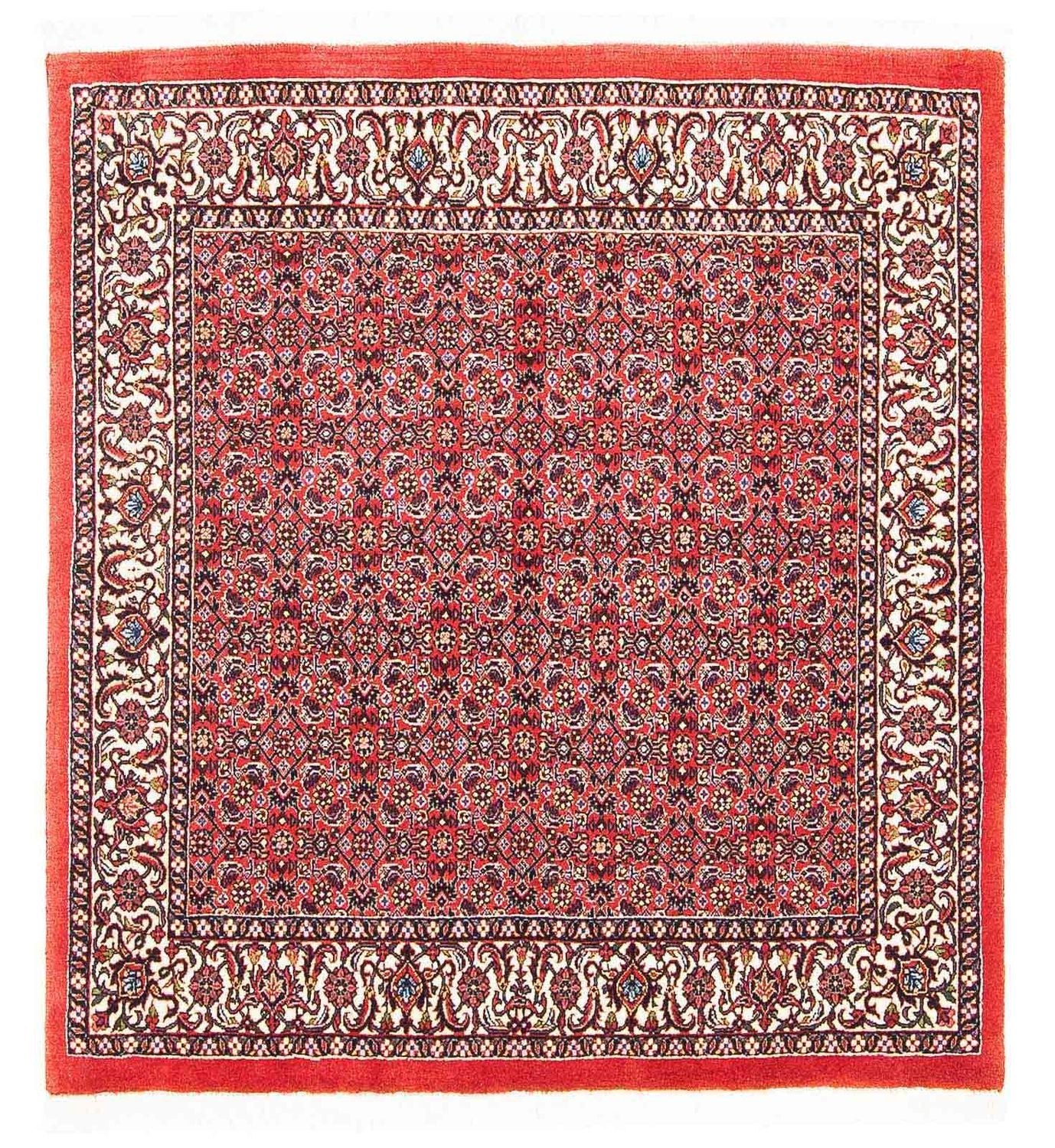 Persisk tæppe - Bijar firkantet  - 104 x 98 cm - rød