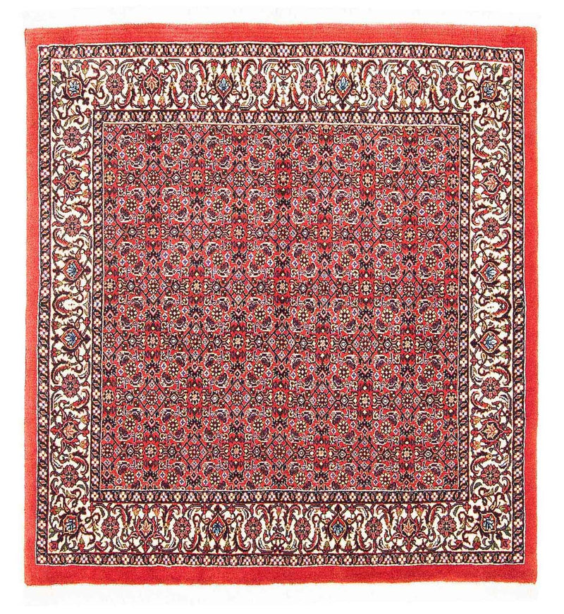 Persisk tæppe - Bijar firkantet  - 104 x 98 cm - rød