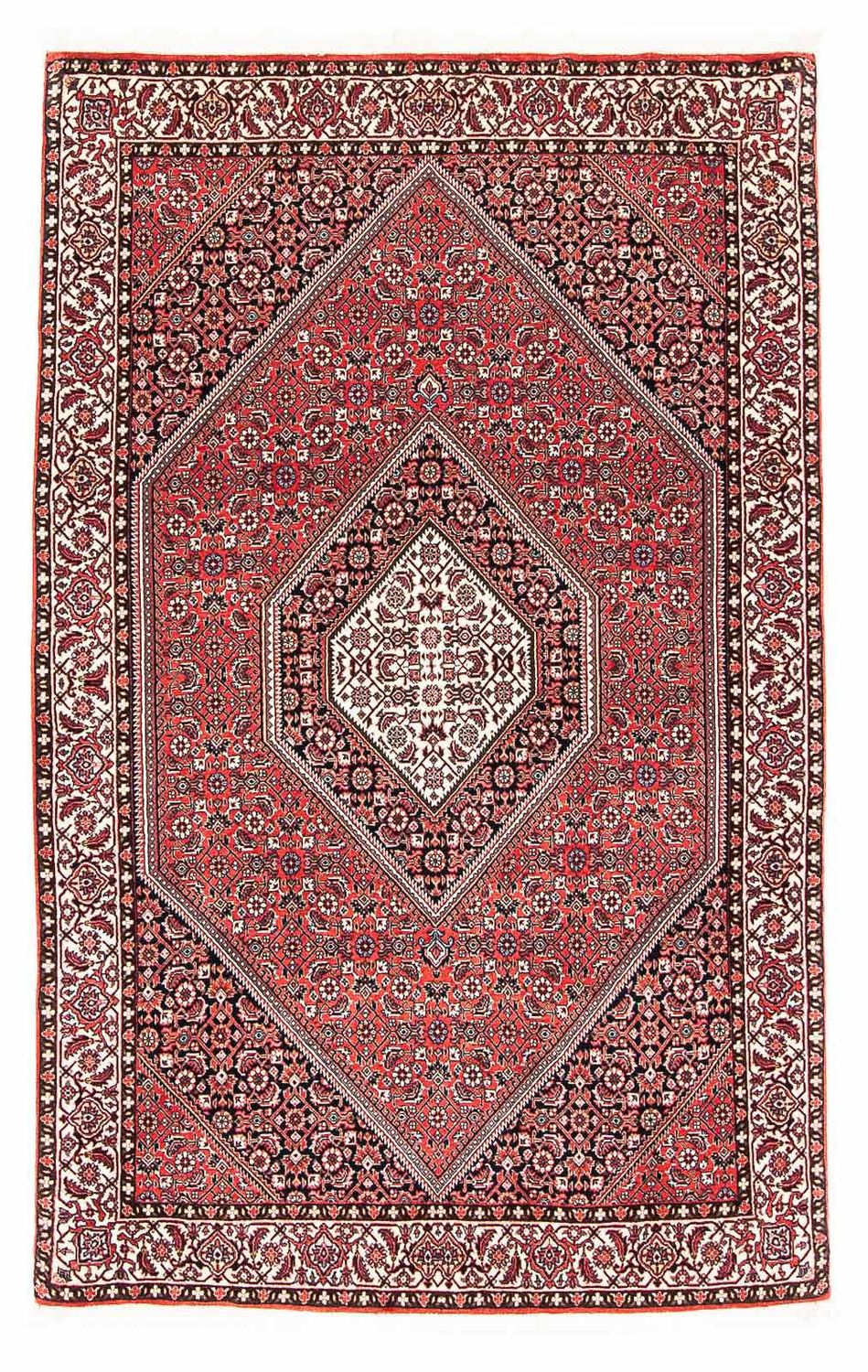 Persisk tæppe - Bijar - 174 x 110 cm - lysrød