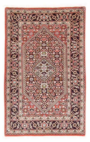 Persisk tæppe - Bijar - 136 x 83 cm - rød