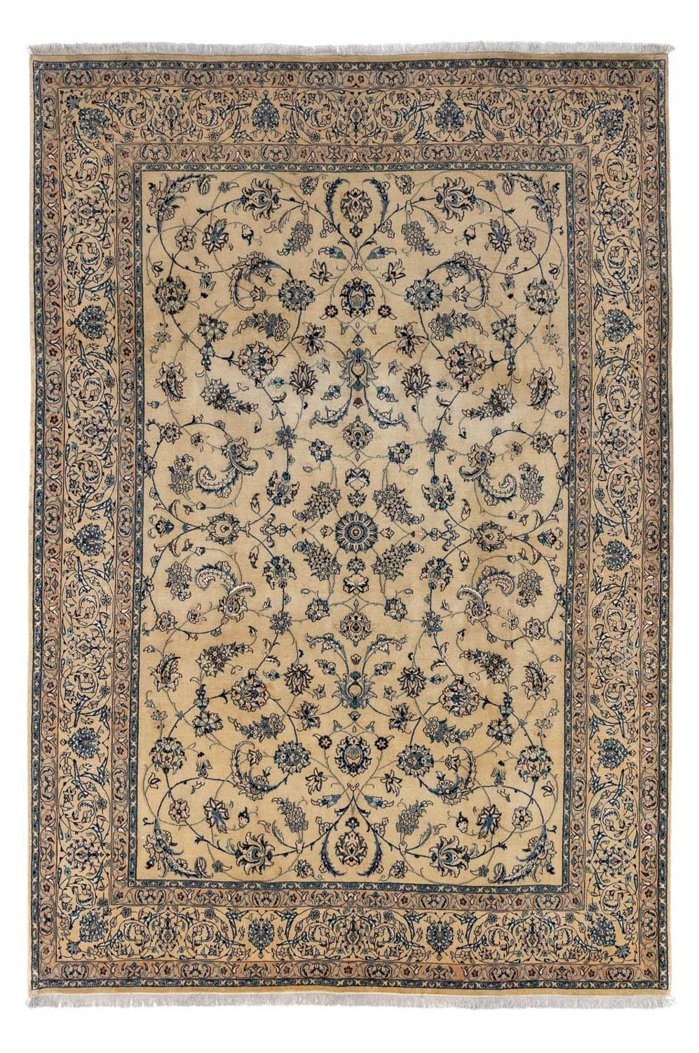 Persisk tæppe - Nain - Royal - 352 x 243 cm - lys brun