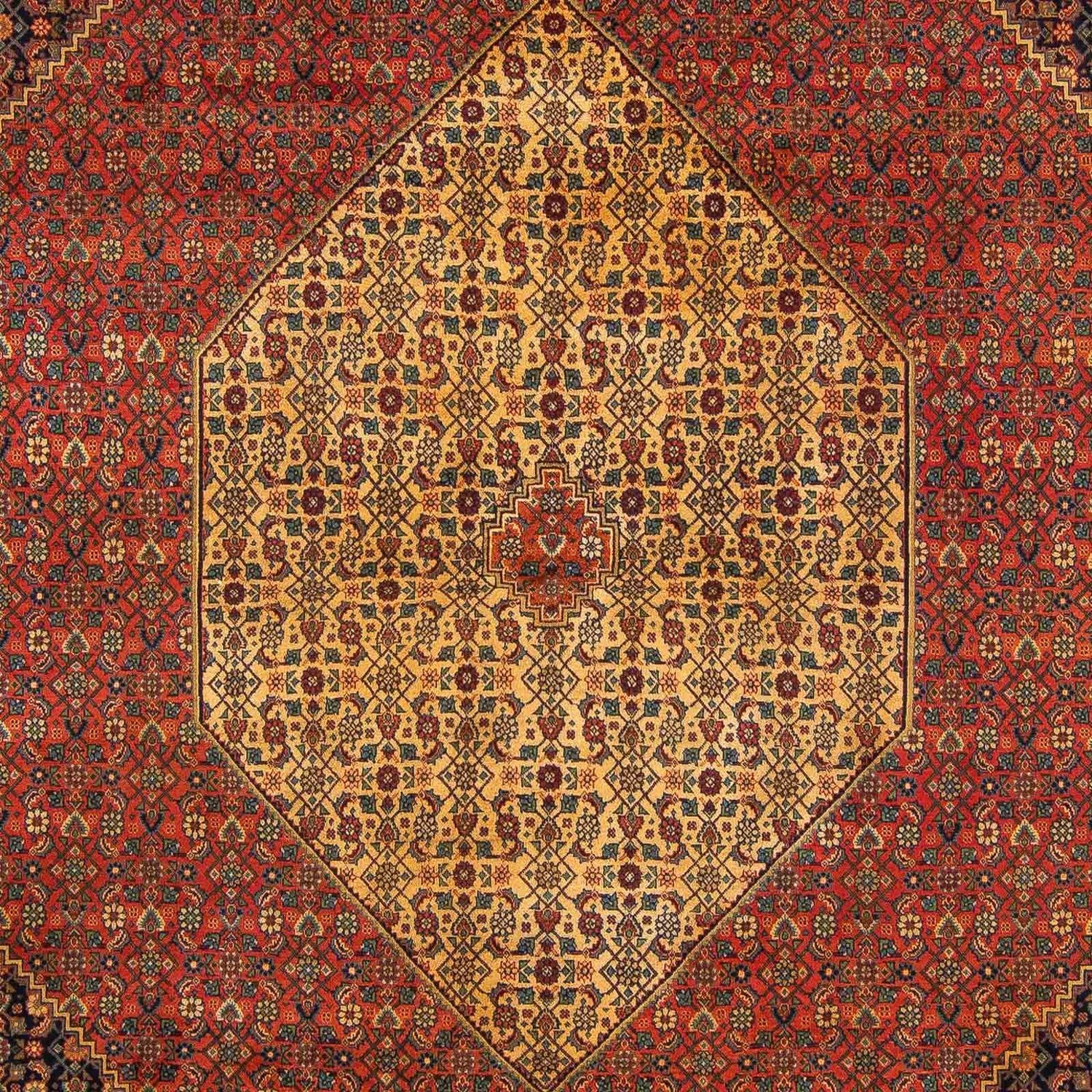 Persisk tæppe - Tabriz - Royal - 337 x 251 cm - mørkerød