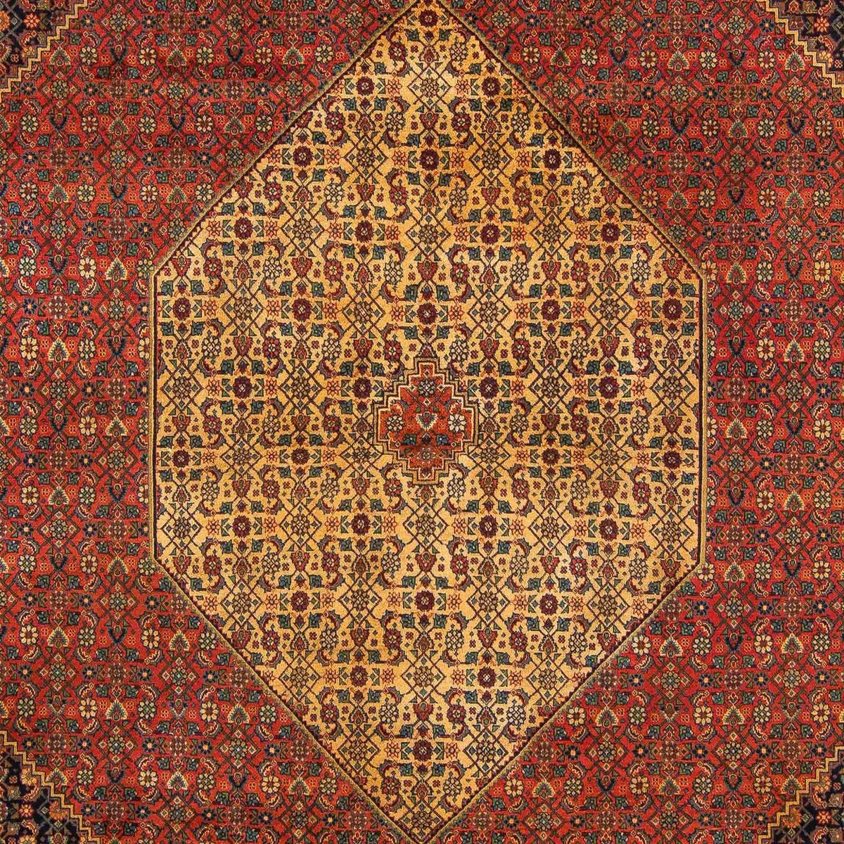 Persisk tæppe - Tabriz - Royal - 337 x 251 cm - mørkerød