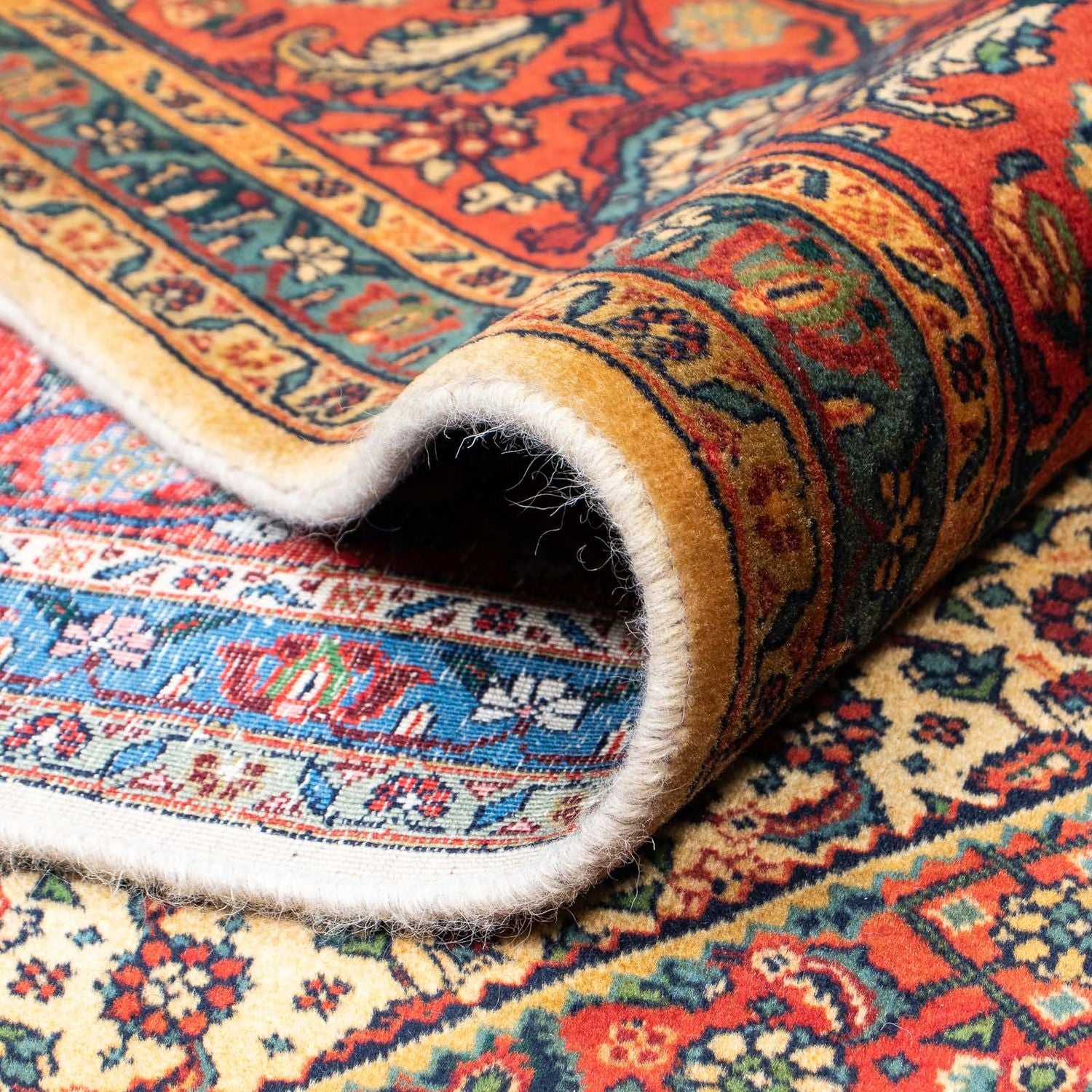 Persisk tæppe - Tabriz - Royal - 337 x 251 cm - mørkerød