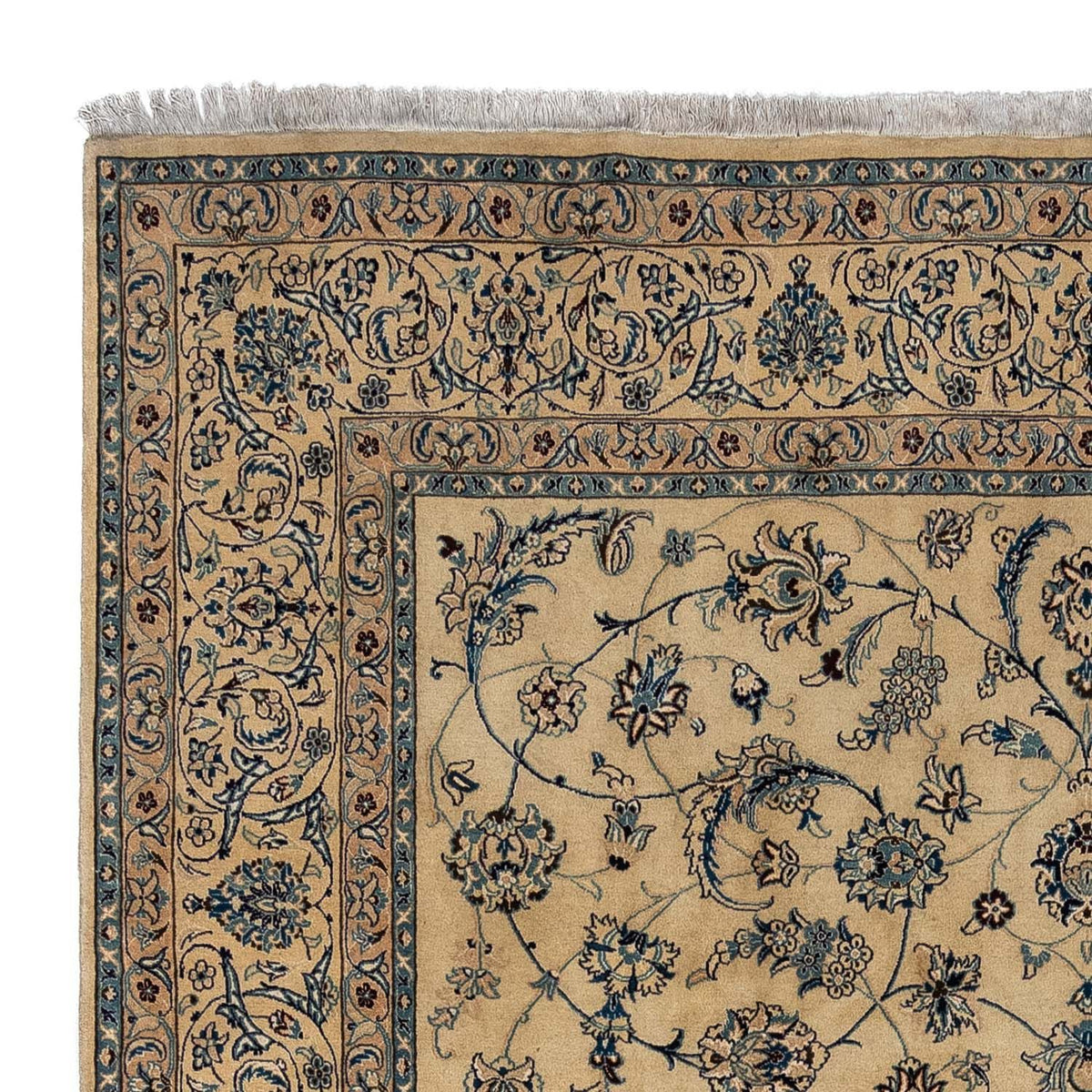 Persisk tæppe - Nain - Royal - 343 x 247 cm - lys brun
