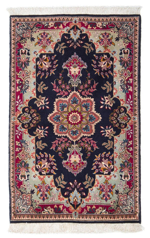 Persisk tæppe - Tabriz - Royal - 90 x 60 cm - mørkeblå