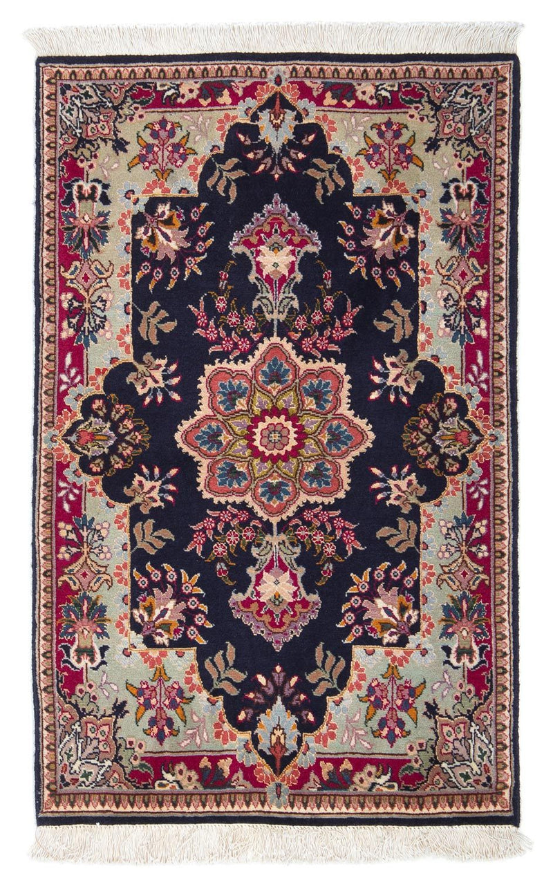 Persisk tæppe - Tabriz - Royal - 90 x 60 cm - mørkeblå