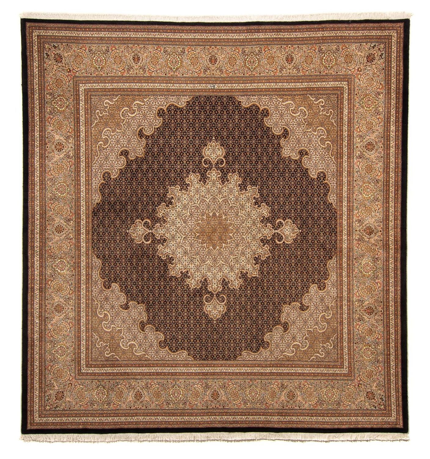 Persisk tæppe - Tabriz - 270 x 252 cm - mørkeblå