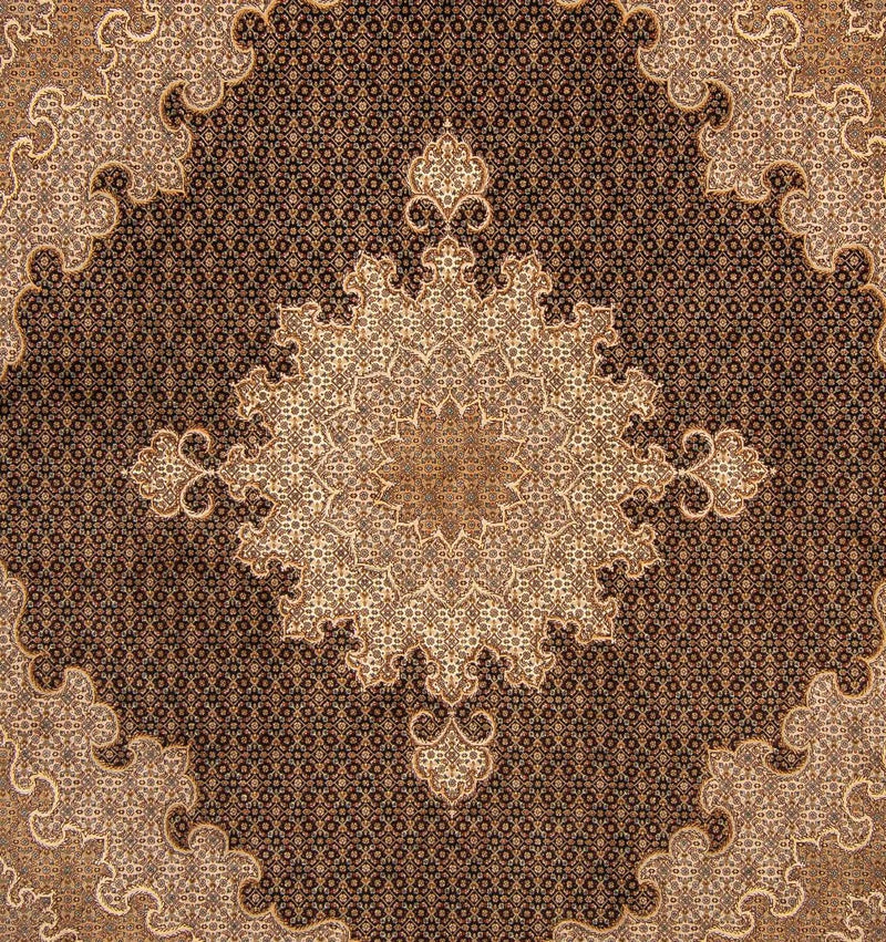 Persisk tæppe - Tabriz - 270 x 252 cm - mørkeblå