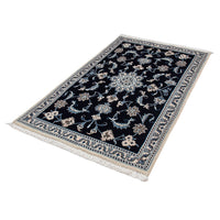 Persisk tæppe - Nain - 156 x 98 cm - mørkeblå