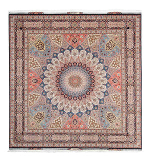 Persisk tæppe - Tabriz - Royal firkantet  - 250 x 248 cm - lys brun