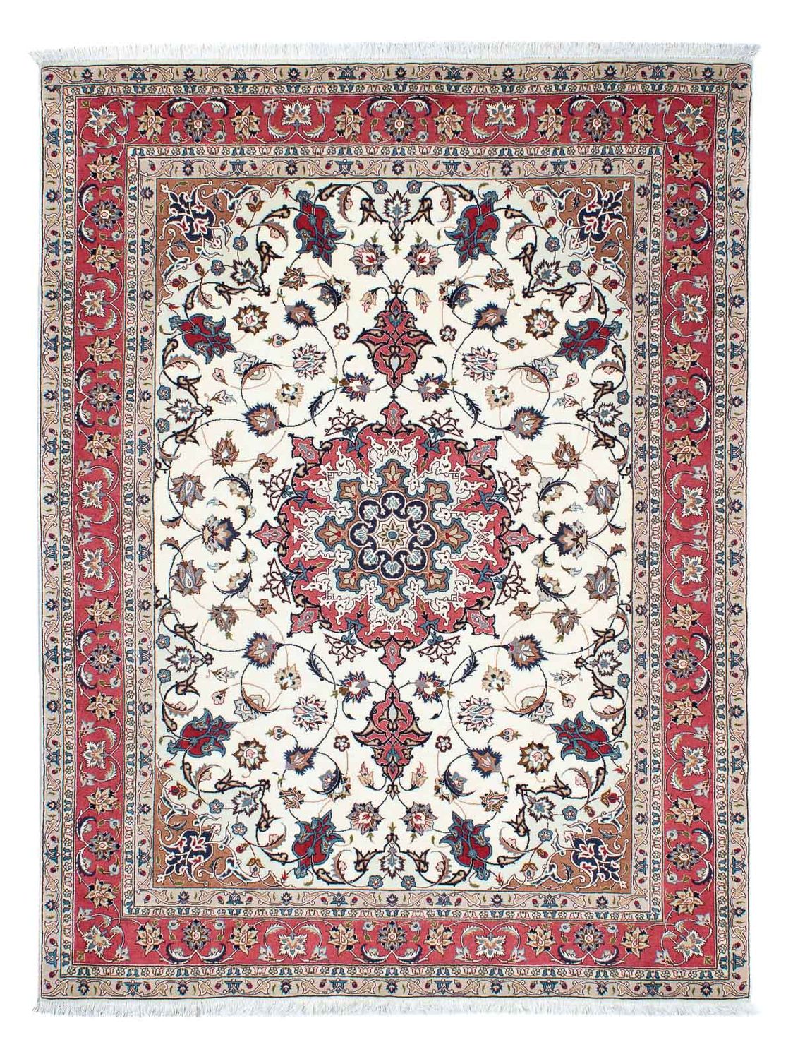 Persisk tæppe - Tabriz - Royal - 206 x 150 cm - beige