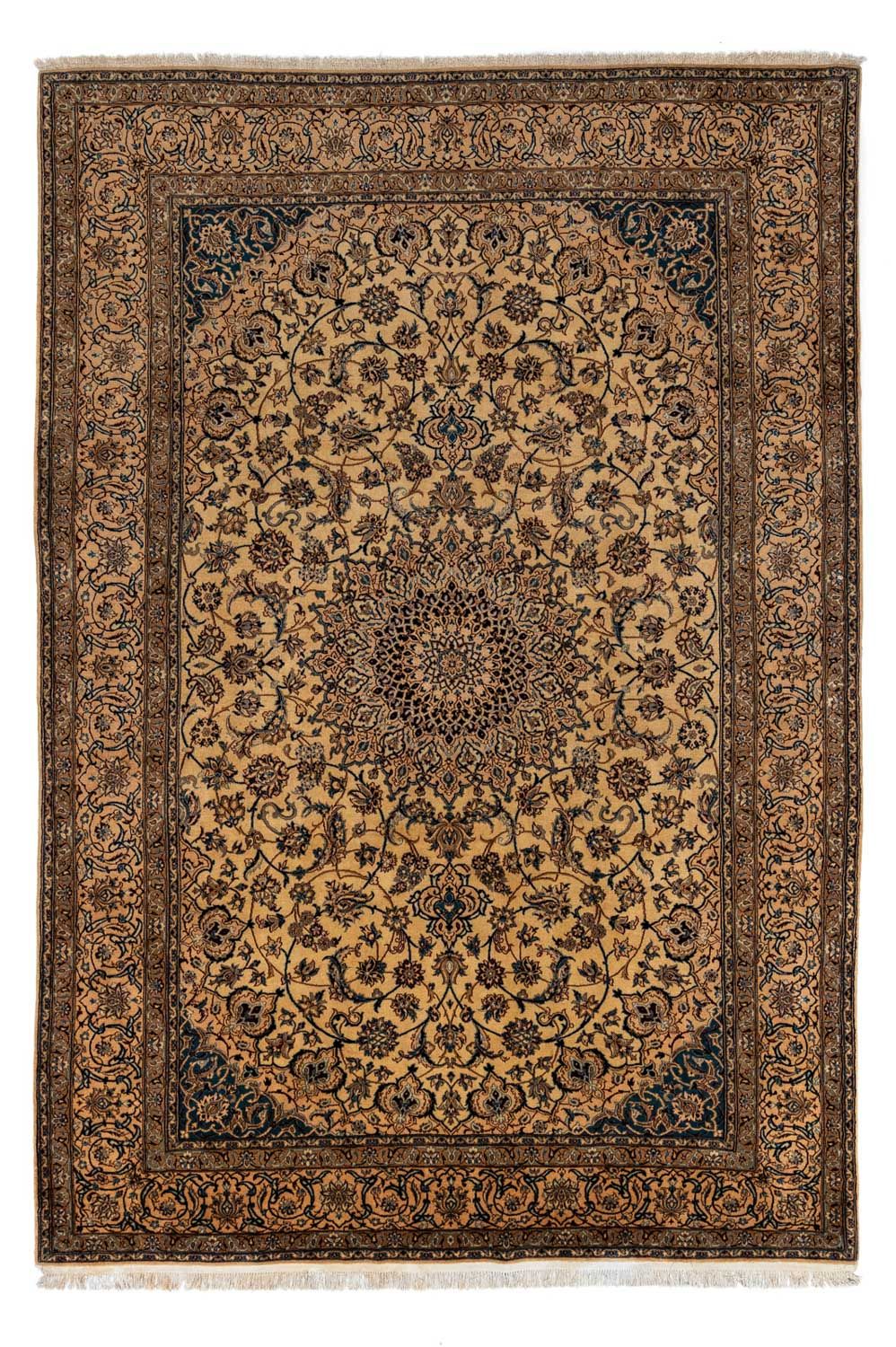 Persisk tæppe - Nain - Royal - 373 x 246 cm - mørk beige