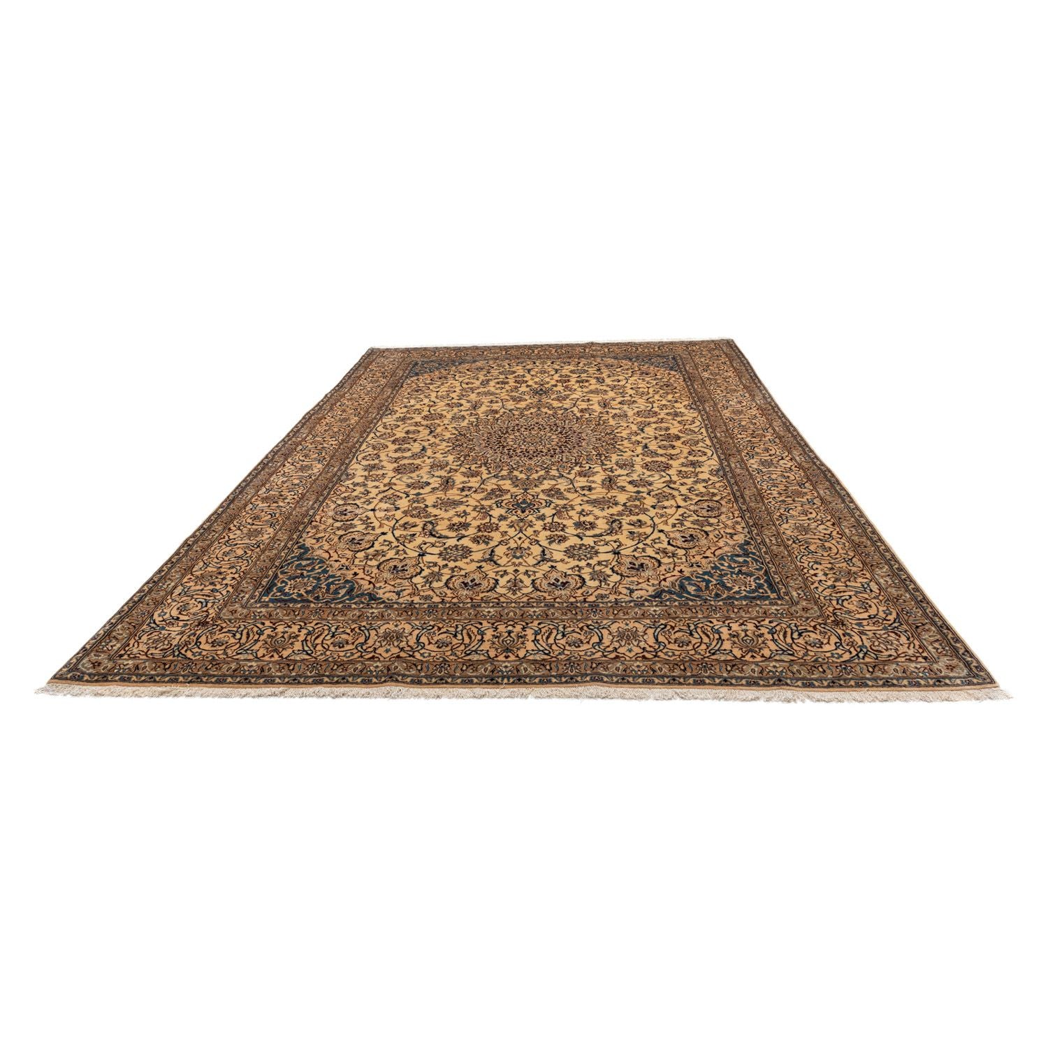 Persisk tæppe - Nain - Royal - 373 x 246 cm - mørk beige