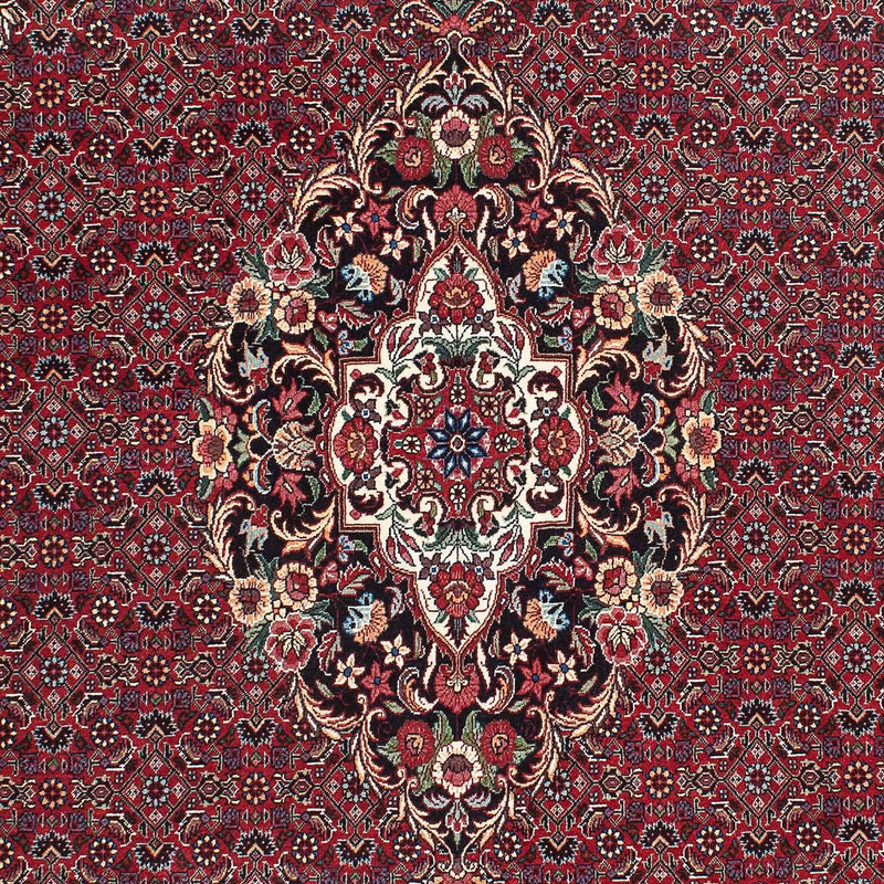 Persisk tæppe - Bijar - 233 x 140 cm - mørkerød