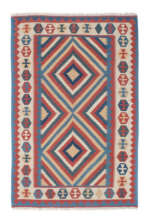 Kelim-tæppe - orientalsk - 183 x 124 cm - blå