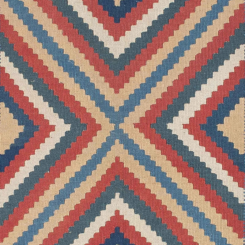 Kelim-tæppe - orientalsk - 183 x 124 cm - blå