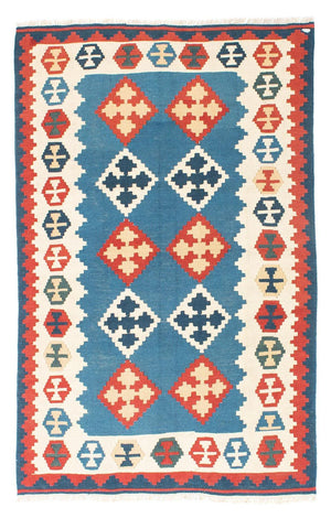 Kelim-tæppe - orientalsk - 177 x 117 cm - blå