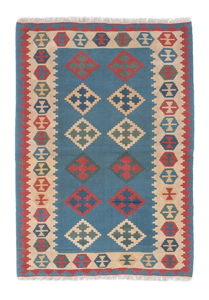 Kelim-tæppe - orientalsk - 170 x 117 cm - blå