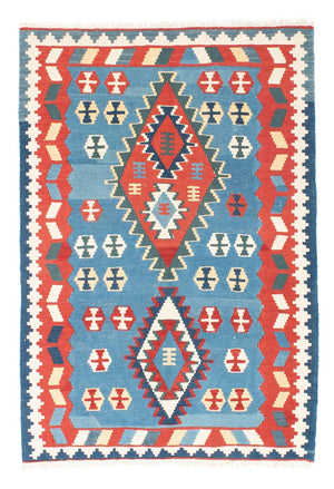 Kelim-tæppe - orientalsk - 173 x 118 cm - blå