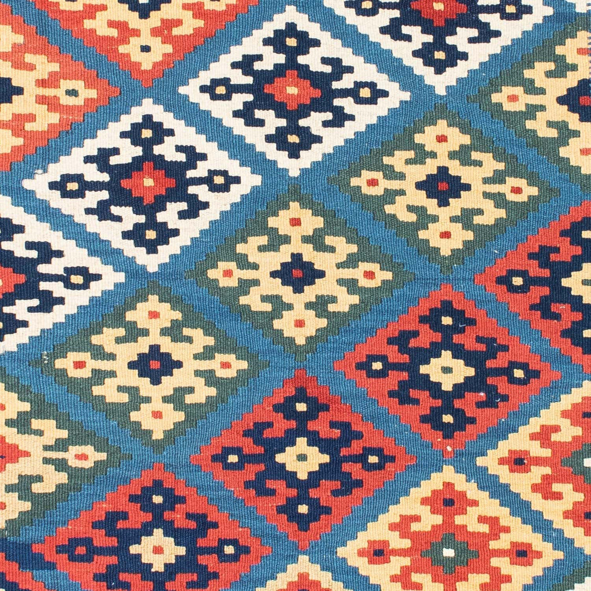 Kelim-tæppe - orientalsk - 182 x 122 cm - blå