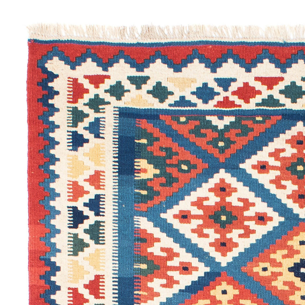 Kelim-tæppe - orientalsk - 182 x 122 cm - blå