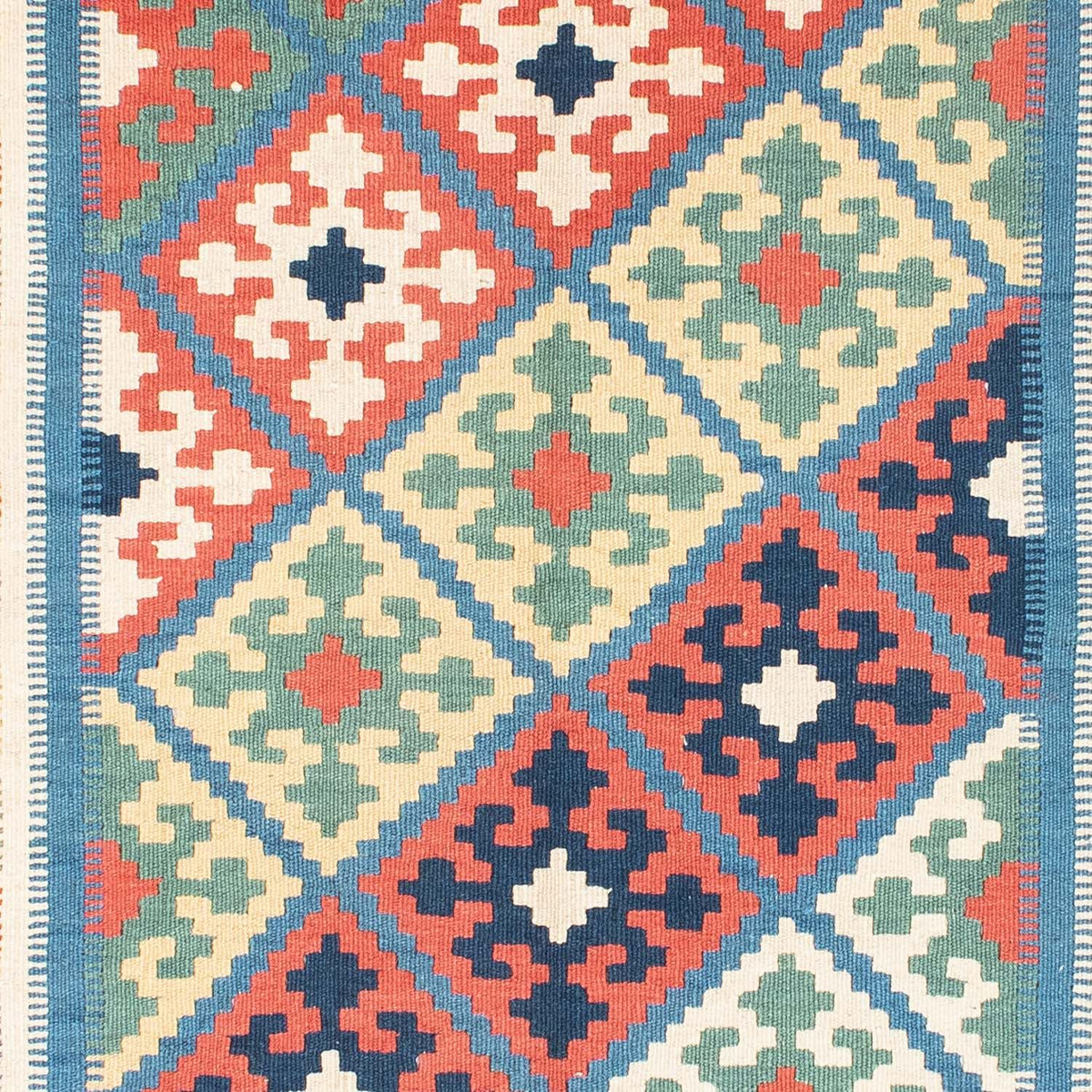 Kelim-tæppe - orientalsk - 173 x 130 cm - blå