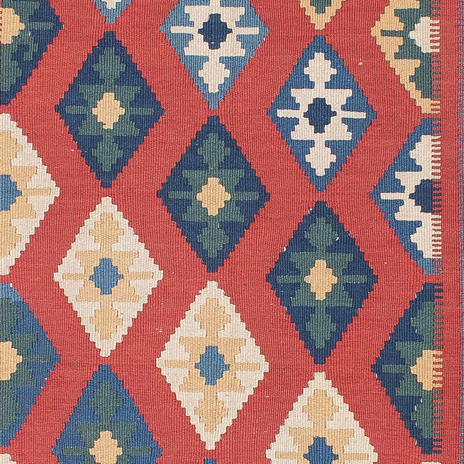 Kelim-tæppe - orientalsk - 177 x 117 cm - blå