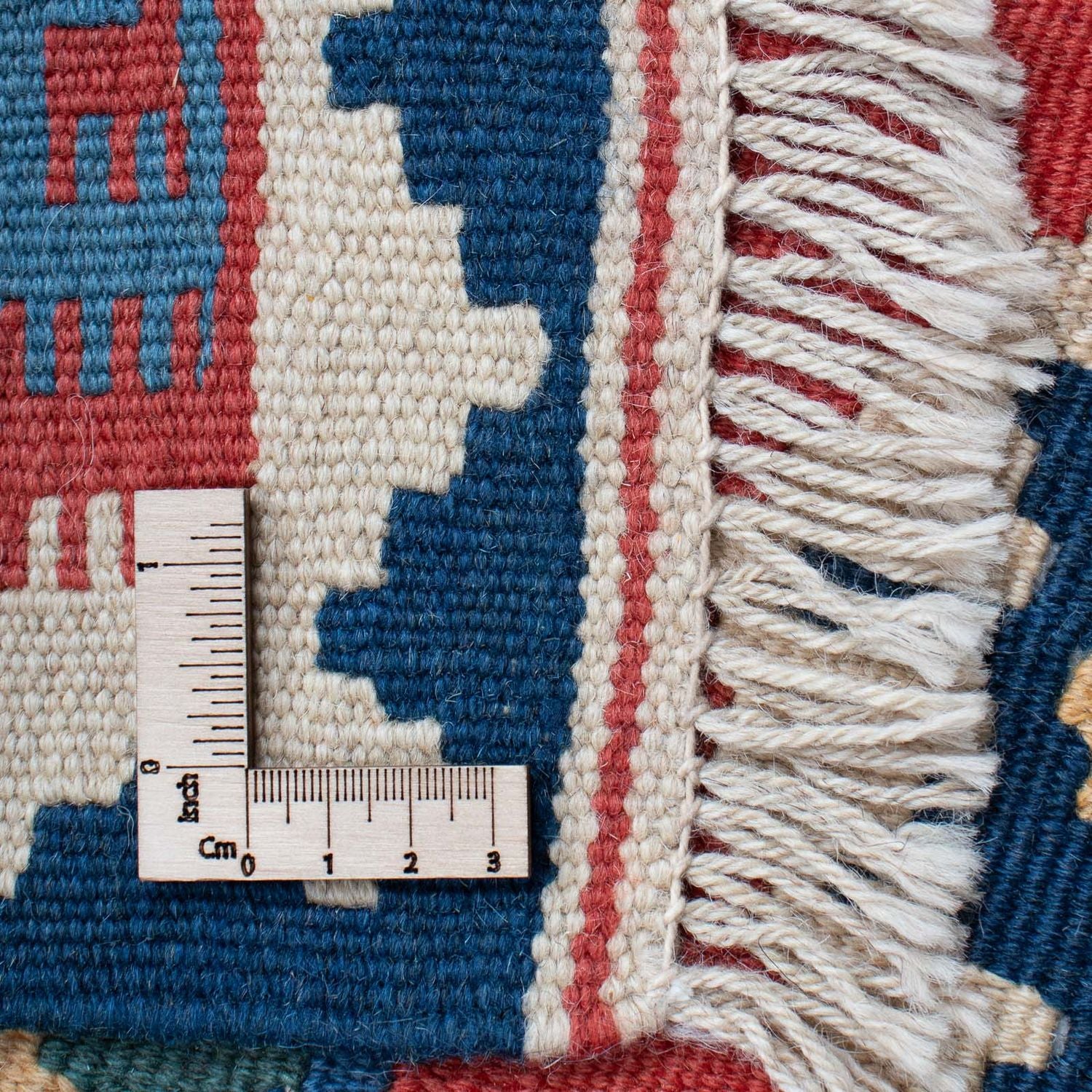 Kelim-tæppe - orientalsk - 177 x 117 cm - blå
