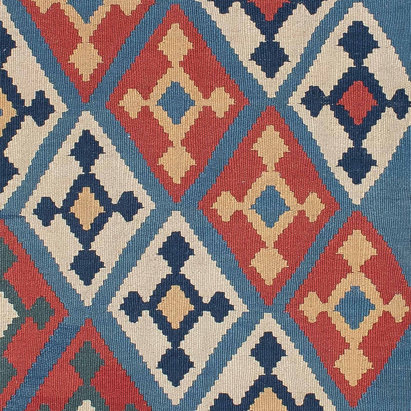 Kelim-tæppe - orientalsk - 183 x 123 cm - blå