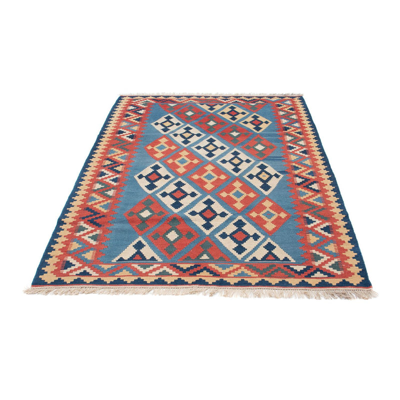 Kelim-tæppe - orientalsk - 183 x 123 cm - blå