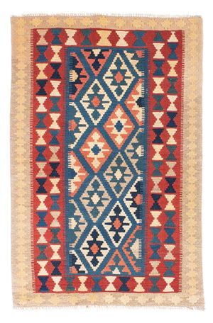 Kelim-tæppe - orientalsk - 152 x 100 cm - blå