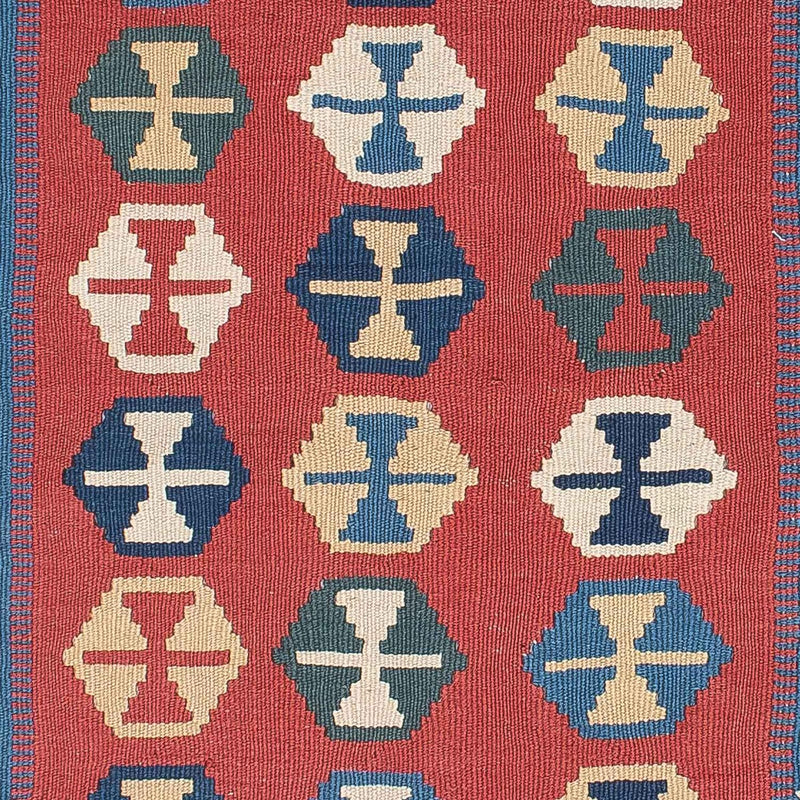 Kelim-tæppe - orientalsk - 167 x 113 cm - blå