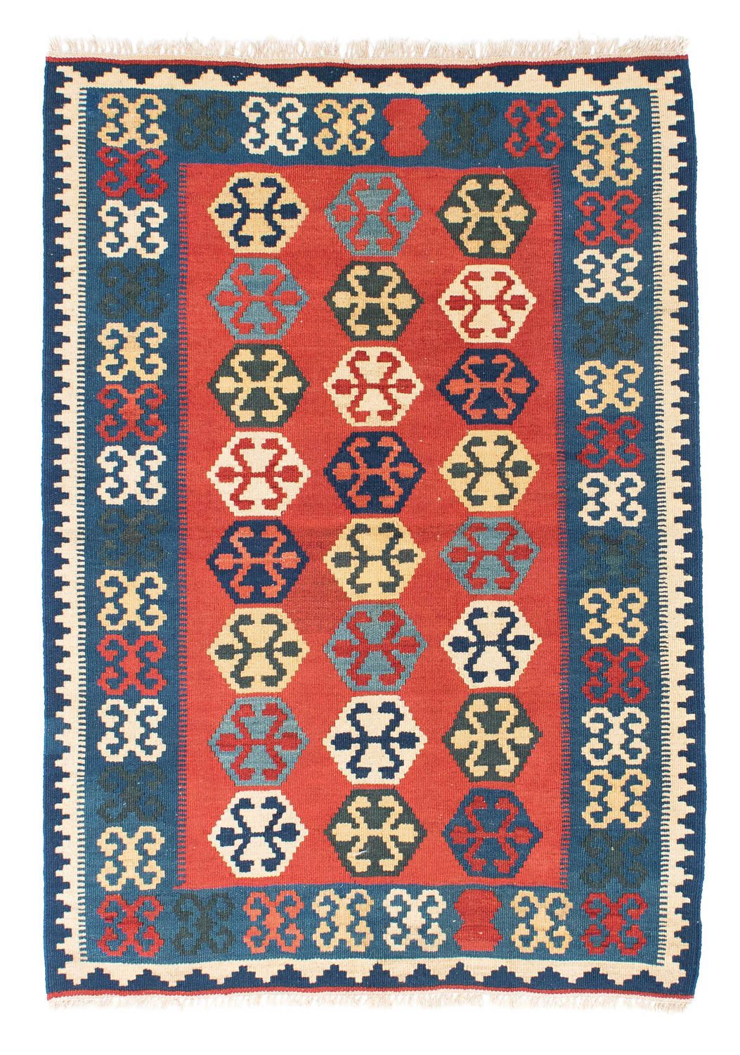 Kelim-tæppe - orientalsk - 152 x 106 cm - rød