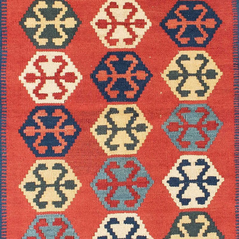 Kelim-tæppe - orientalsk - 152 x 106 cm - rød