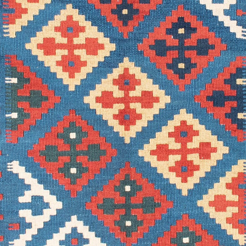 Kelim-tæppe - orientalsk - 188 x 122 cm - blå