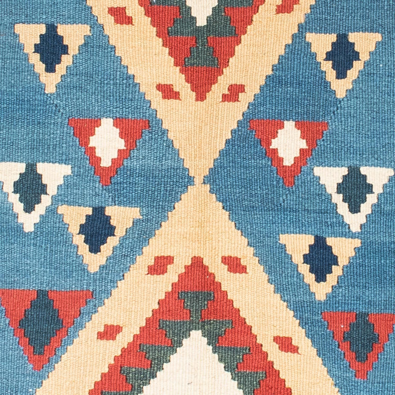 Kelim-tæppe - orientalsk - 183 x 116 cm - turkis